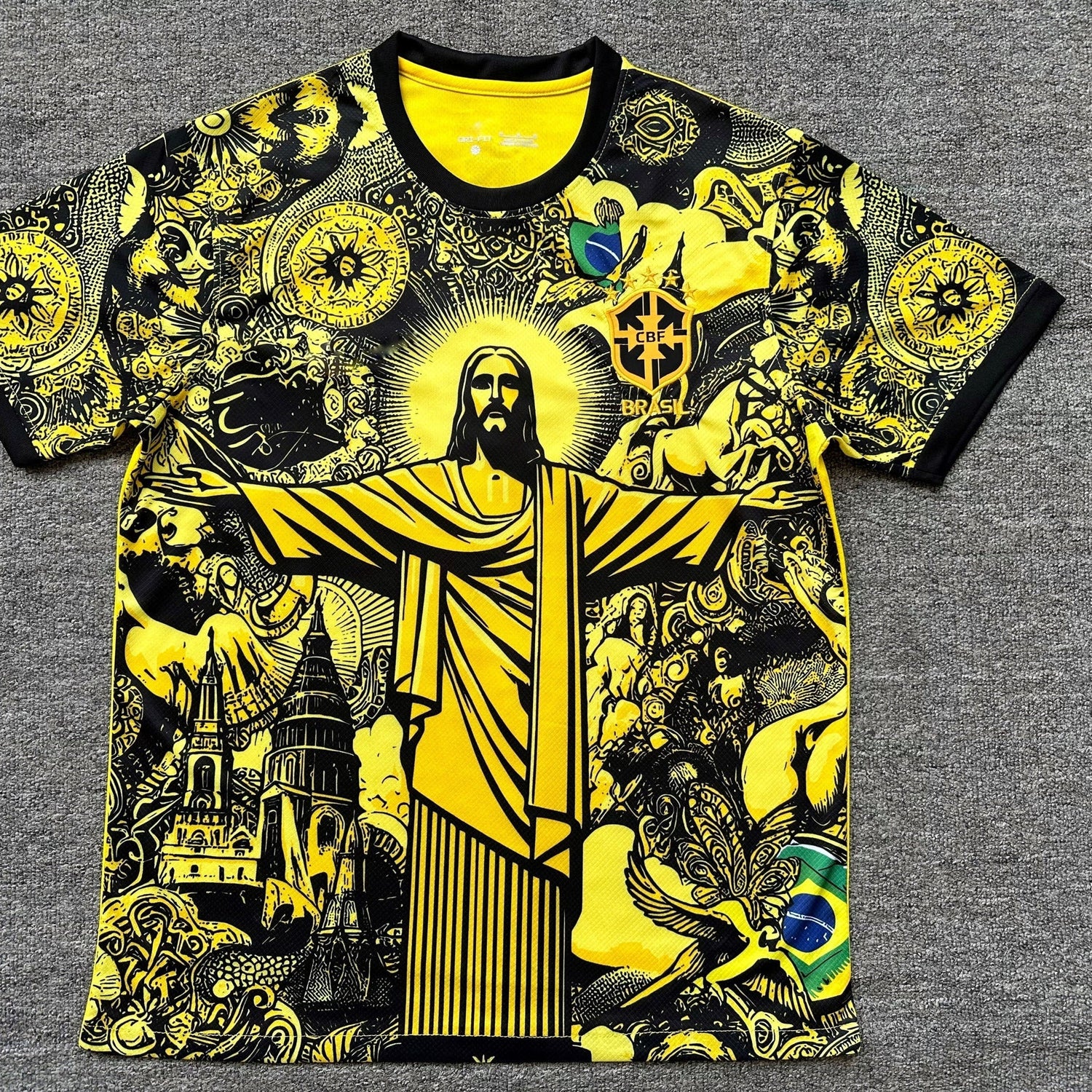 Maillot Brésil Christ Concept Jaune 24/25
