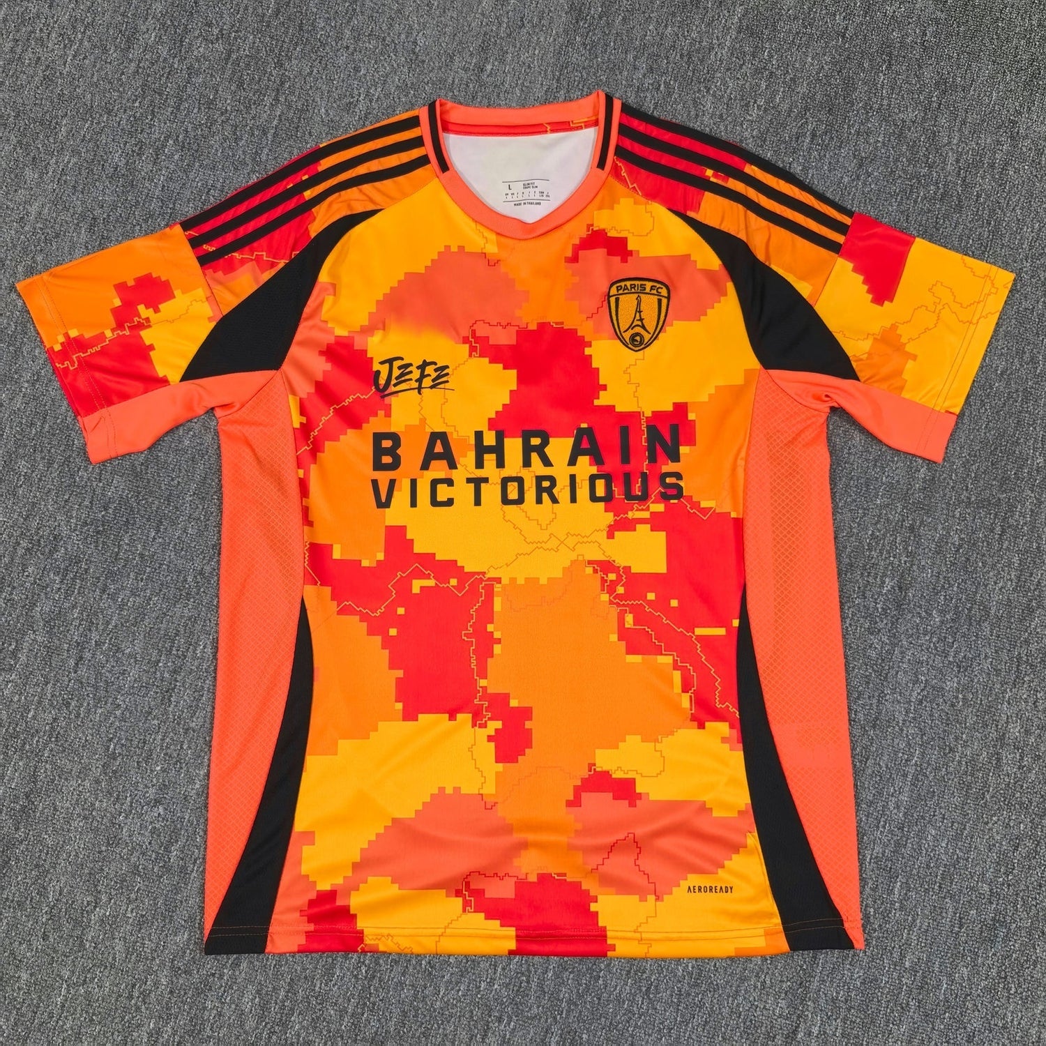 Maillot Paris FC x Ninho Orange et Noir 25/26
