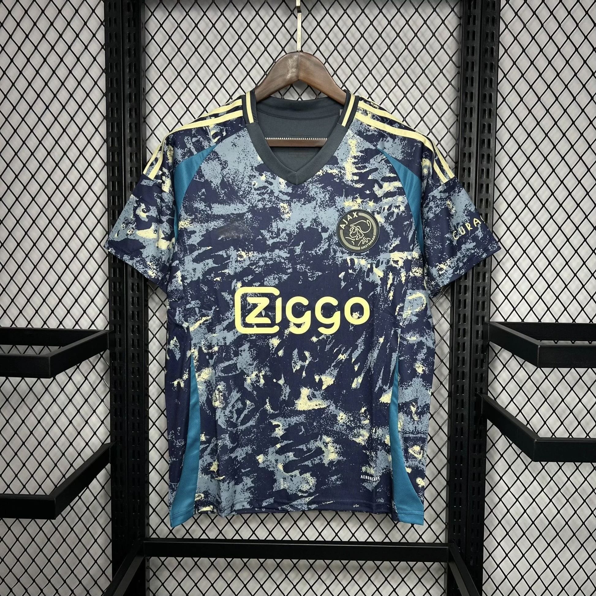 Maillot Ajax Extérieur Jaune et Bleu 24/25