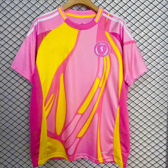 Maillot Ecosse Rose et Jaune 25/26
